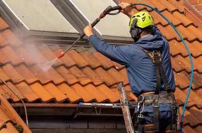 Démoussage et hydrofuge de toiture à Poupas
